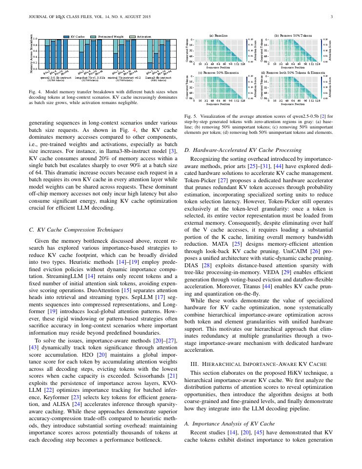 Page 3 of HiKV: Hierarchical Importance-Aware KV Cache with Hardware Acceleration for LLM Decoding