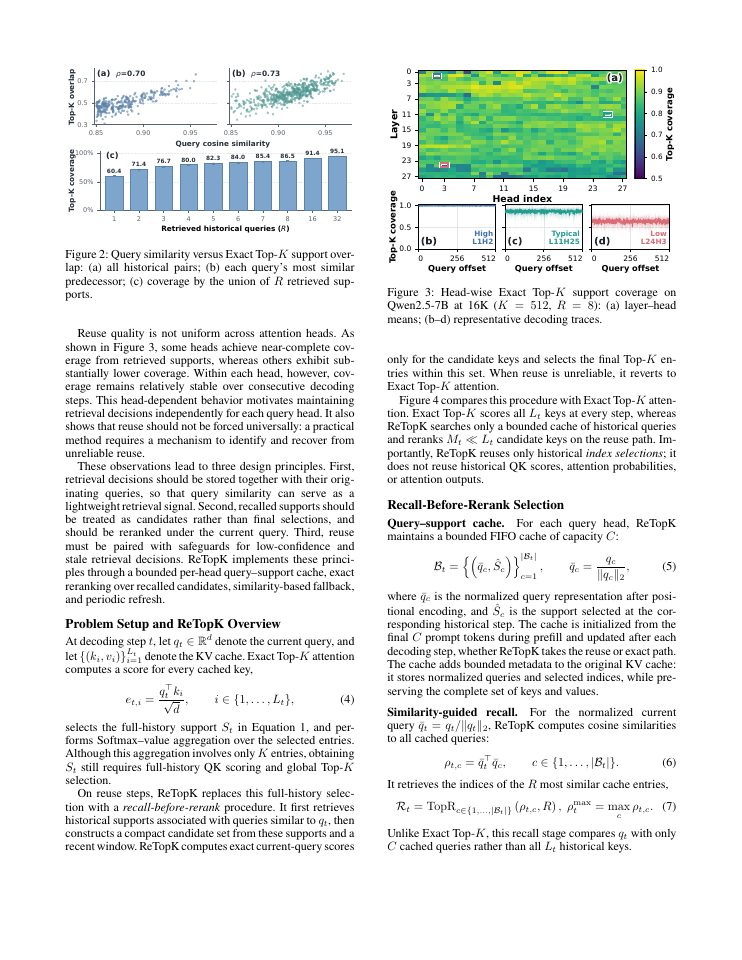 Page 3 of Recall Before You Rank: Similarity-Guided Top-$K$ Reuse for Efficient Long-Context Attention