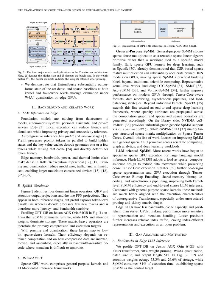 Page 2 of UnionSparse: An Index-Efficient Sparsity Framework for Low-Bit Sparse LLM Inference on Edge
