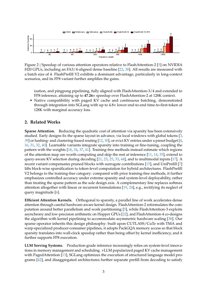 Page 3 of FlashPrefill V2: Block-Sparse Prefill Attention for Long-Context LLM Serving
