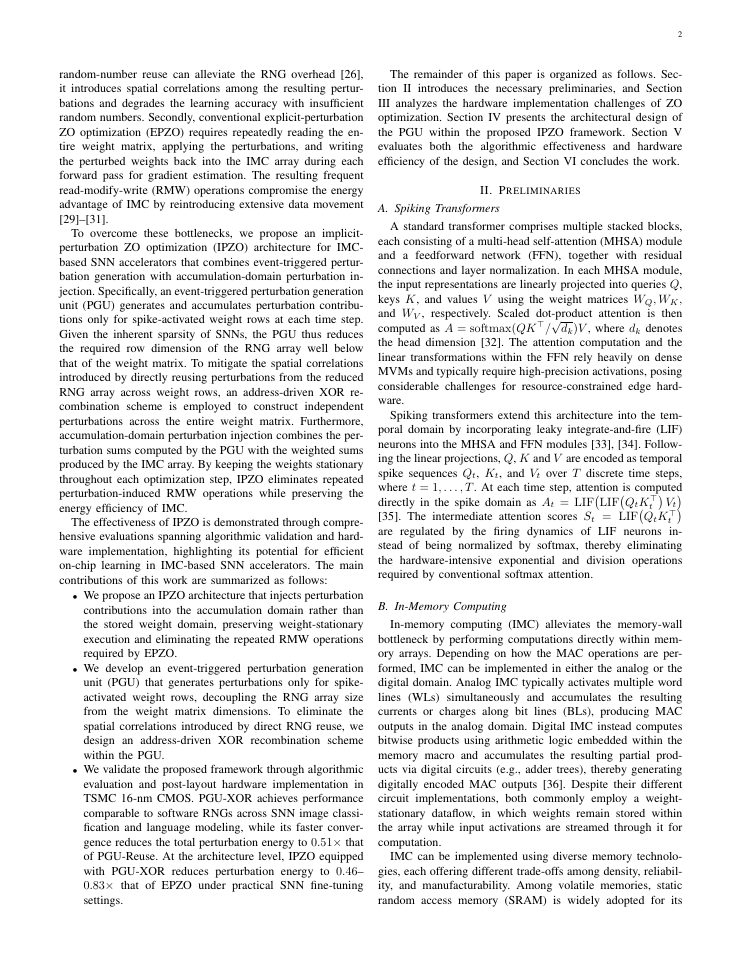 Page 2 of Event-triggered Implicit Perturbation for Zeroth-Order Fine-Tuning of Spiking Transformers