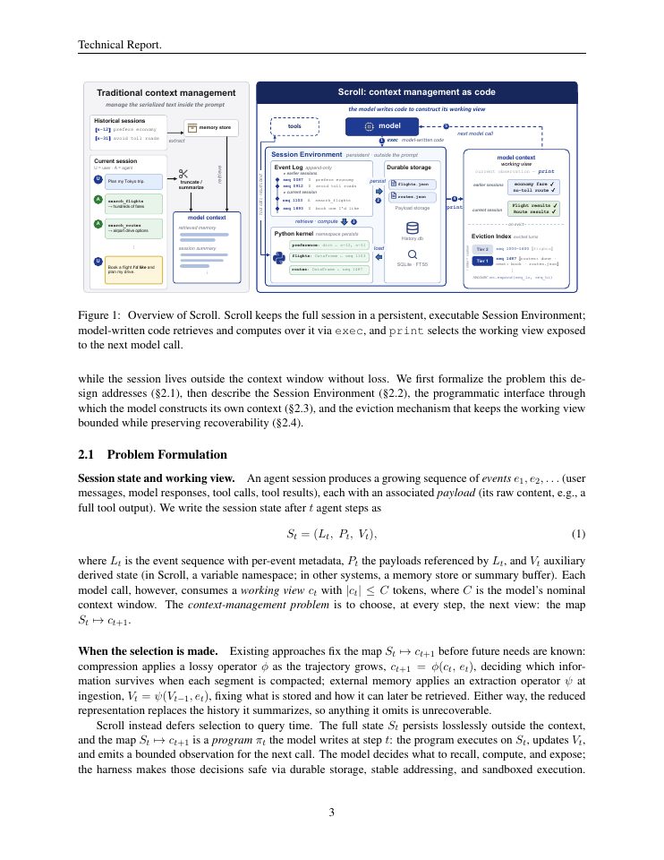 Page 3 of Context as an Environment: Programmatic Context Management for Long-Horizon Agents