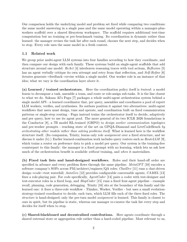 Page 2 of Zero-Shot Self-Orchestration with Ledger-Based Control for Improved LLM Coding Performance