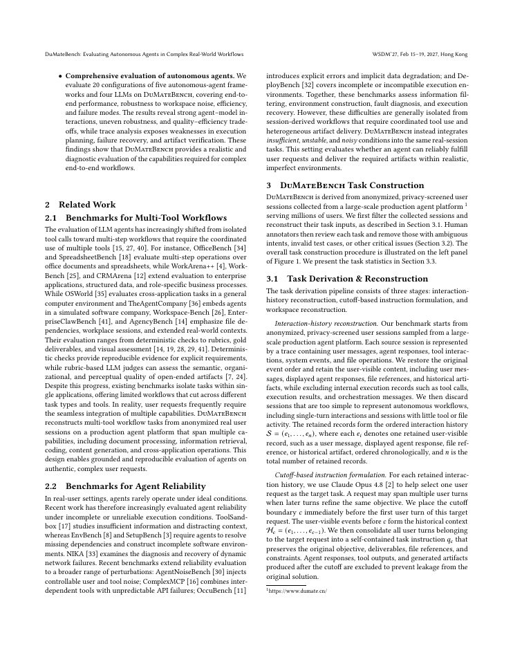 Page 3 of DuMateBench: Evaluating Autonomous Agents in Complex Real-World Workflows