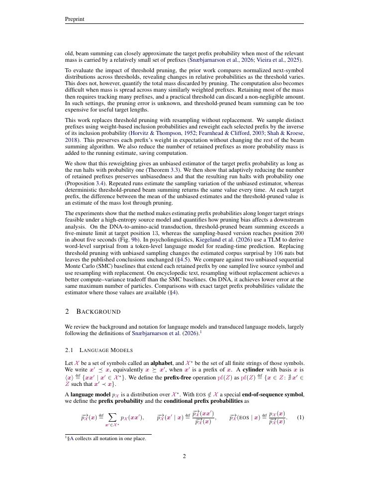 Page 2 of Stochastic Estimation of Transduced Language Models