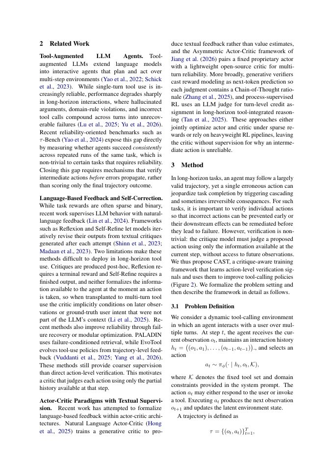 Page 3 of CAST: Critique-Aware Supervision for Training Reliable Long-Horizon Tool-Calling Agents
