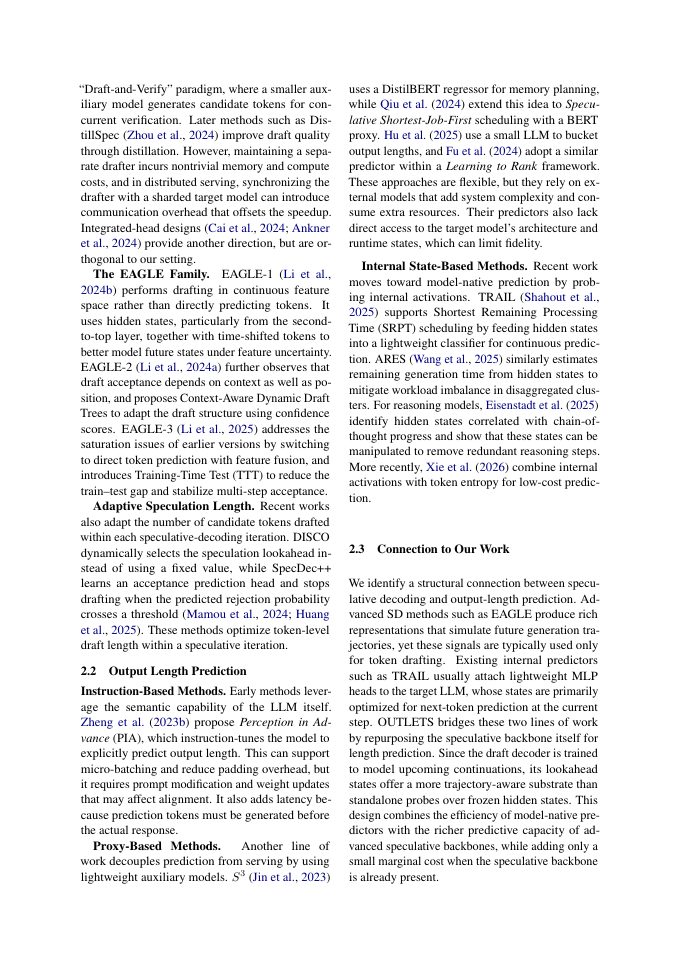 Page 3 of OUTLETS: Output-Length Prediction from Speculative Decoding Backbones