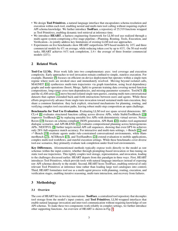 Page 3 of Harness Engineering in LLM Tool Use via Agent-Native Reusable Tool Primitives