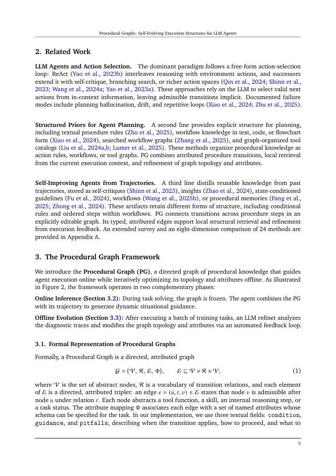 Page 3 of Procedural Graphs: Self-Evolving Execution Structures for LLM Agents