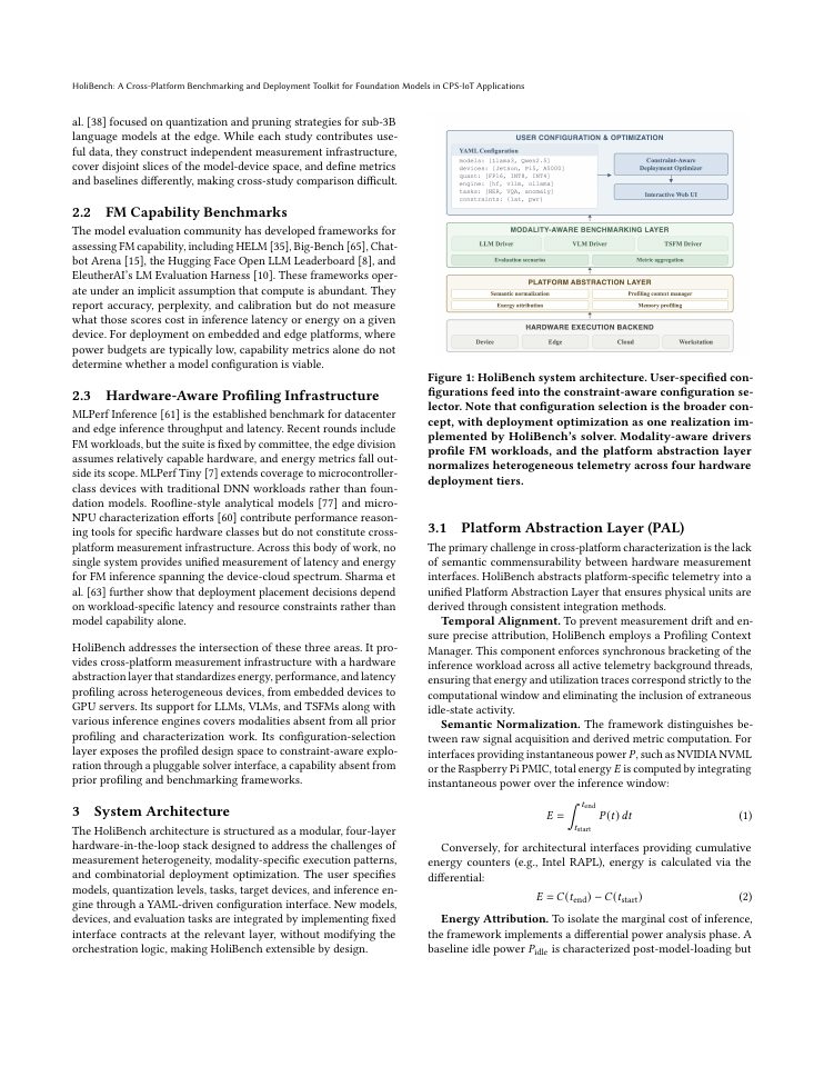 Page 3 of HoliBench: A Cross-Platform Benchmarking and Deployment Toolkit for Foundation Models in CPS-IoT Applications