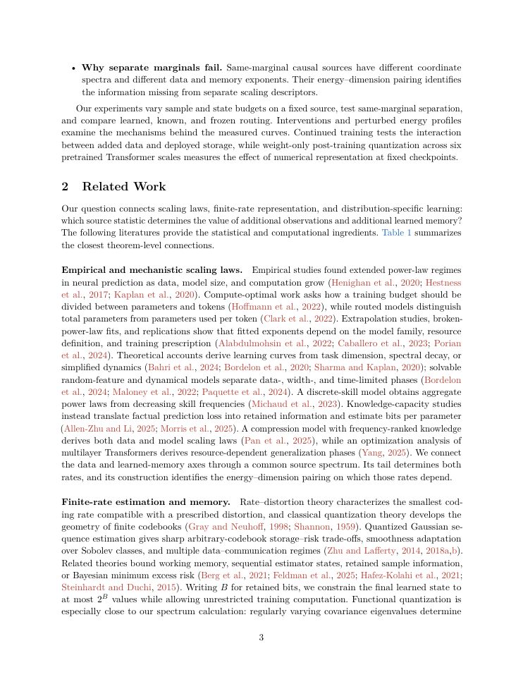 Page 3 of One Spectrum, Two Resources: Data-Memory Scaling in Autoregressive Prediction