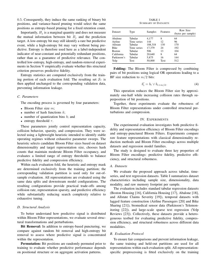 Page 3 of Entropy-Punctured Bloom Filters for Memory-Efficient Machine Learning