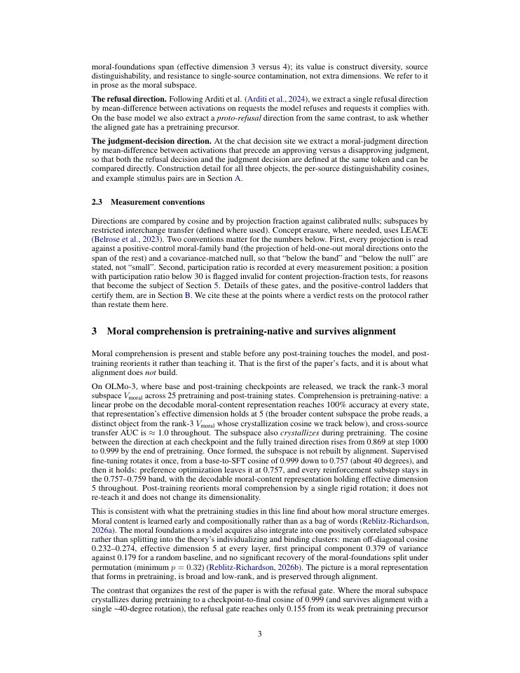 Page 3 of Refusal Reads Only a Slice of What the Model Knows: Harm-Keyed Routing and Its Exceptions Across Model Families