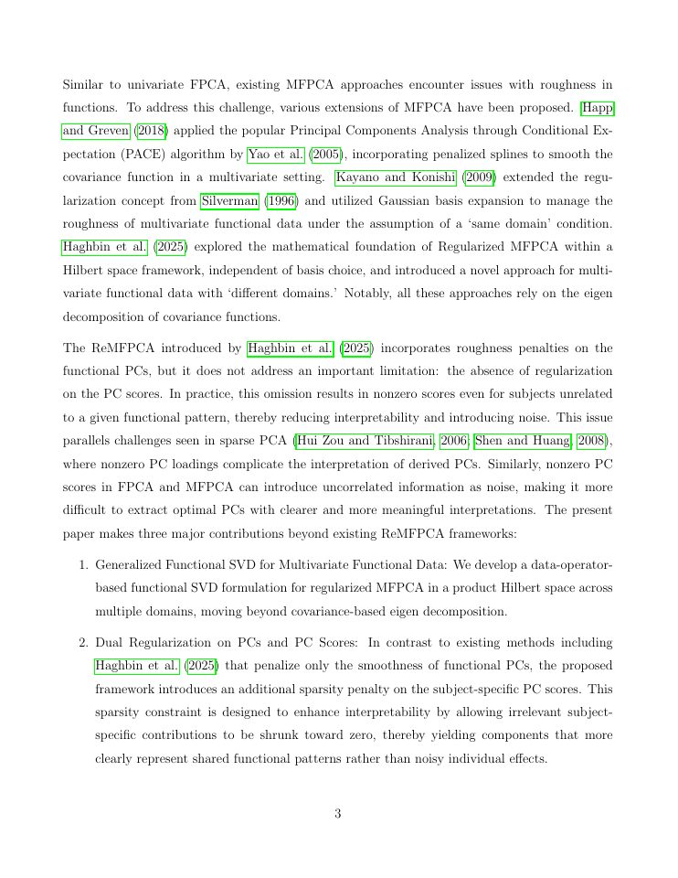 Page 3 of A Functional SVD Framework for Regularized Multivariate Functional PCA with Dual Penalization