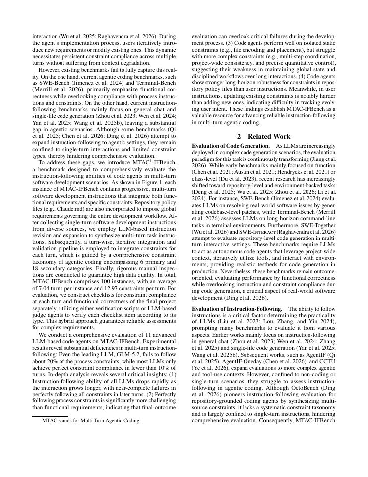 Page 2 of MTAC-IFBench: Benchmarking Instruction-Following in Multi-Turn Agentic Coding