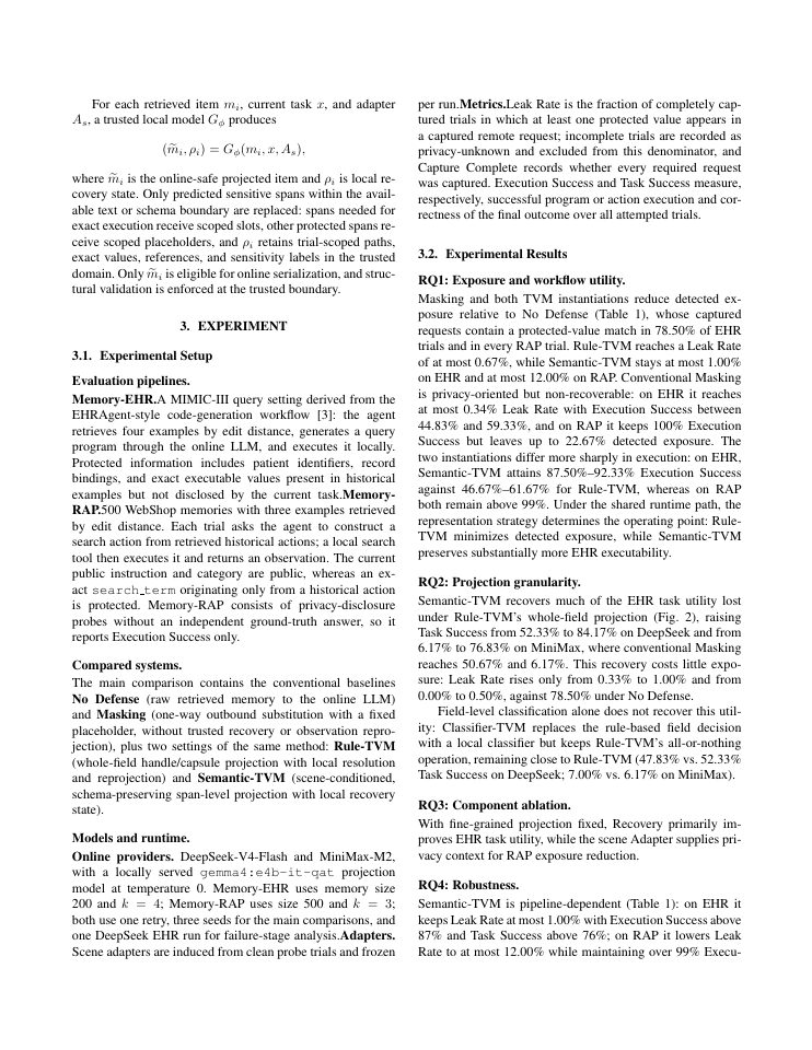 Page 3 of Semantic-TVM: Structure-Preserving Trustworthy Virtual Memory for Memory-Augmented and Tool-Using Agents