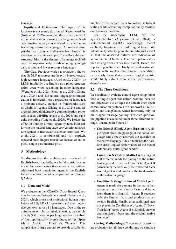 Page 3 of Translating the Translator: Decomposing the Cost of English-Forced Inter-Agent Communication