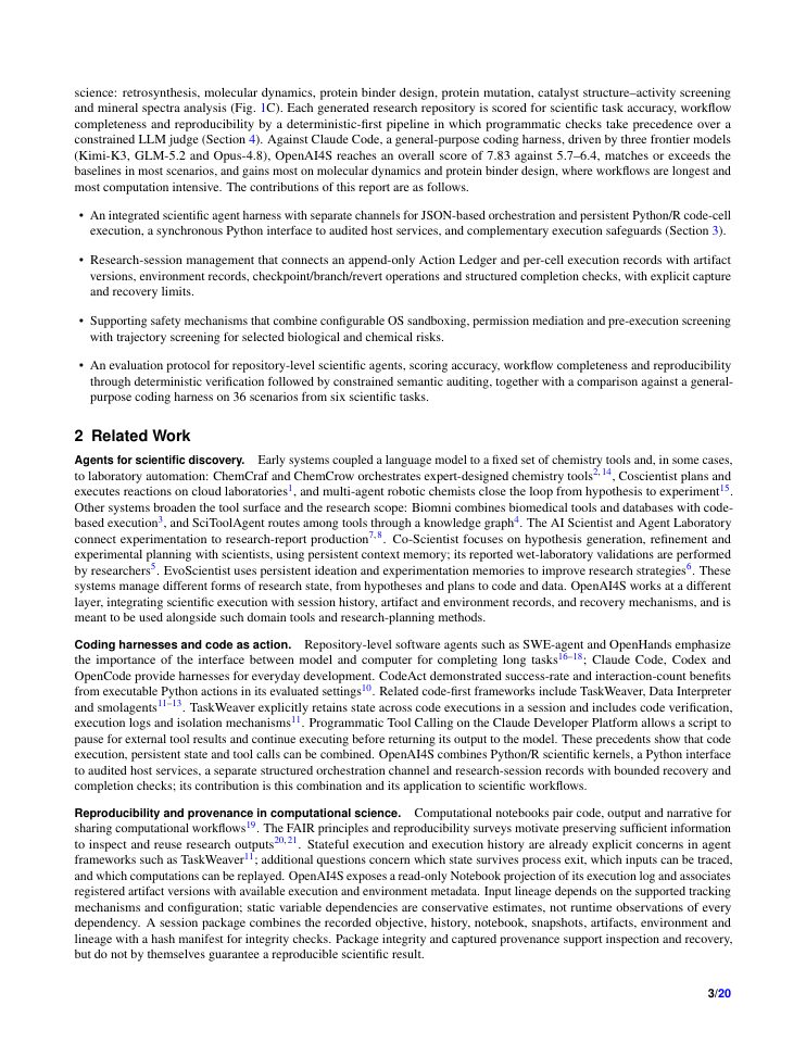 Page 3 of OpenAI4S: Code as Action, Science as Sessions