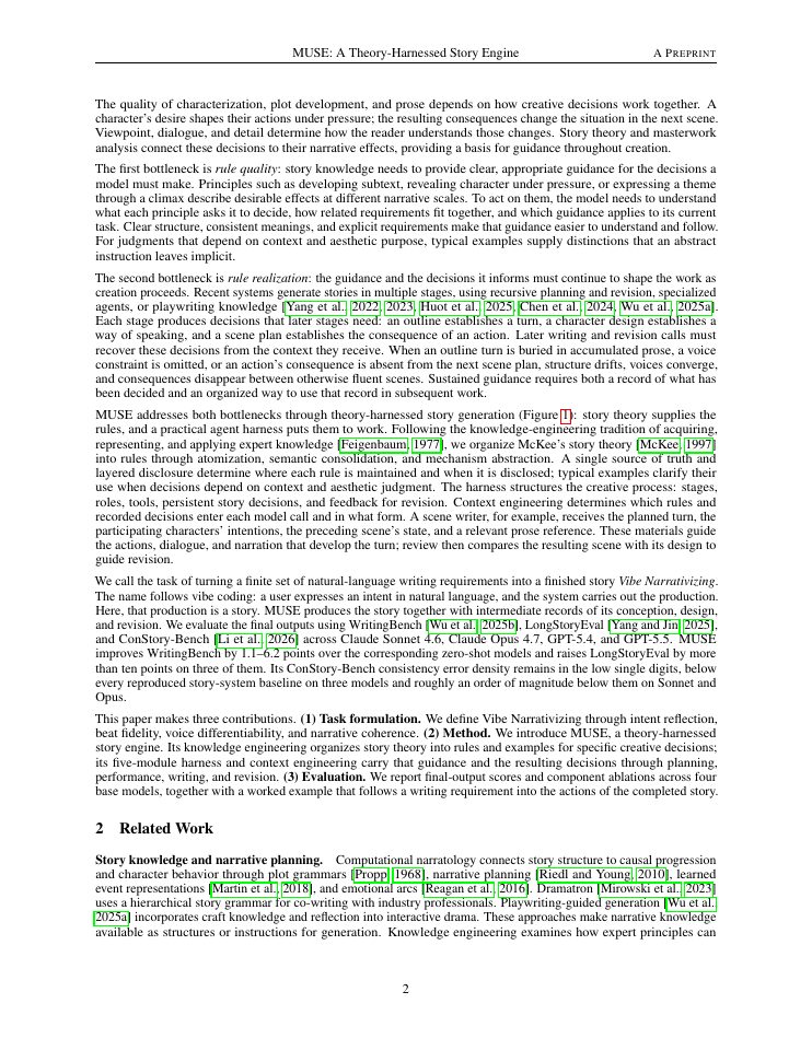 Page 2 of MUSE: A Theory-Harnessed Story Engine for Vibe Narrativizing