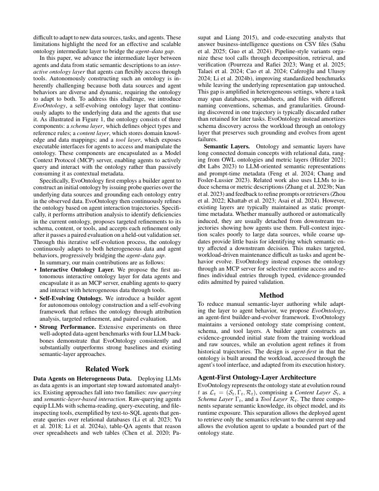 Page 2 of EvoOntology: A Self-Evolving Ontology Layer for Data Agents