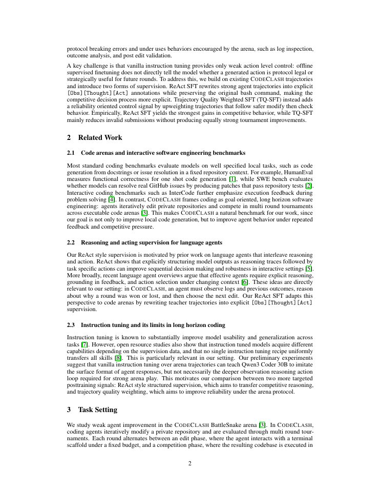 Page 2 of Coaching Qwen3 Coder 30B to Think Like a CodeClash Arena Agent