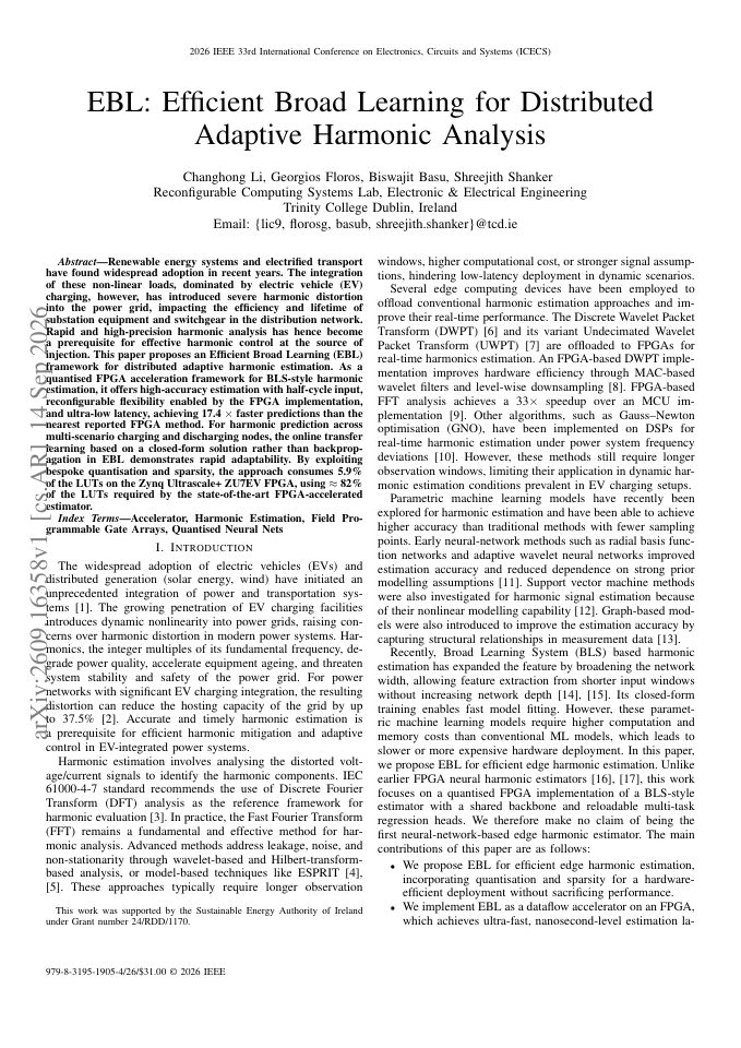 First page of EBL: Efficient Broad Learning for Distributed Adaptive Harmonic Analysis