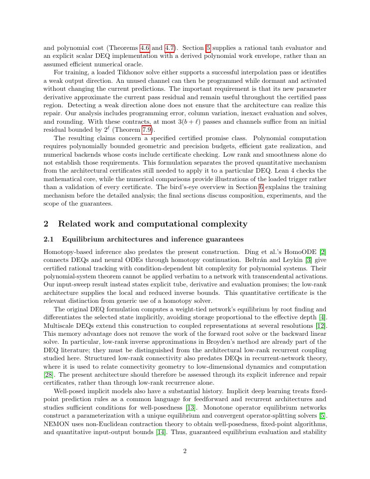Page 2 of Certified Inference and Training for Deep Equilibrium Networks: A Continuation Framework with Polynomial Complexity Guarantees