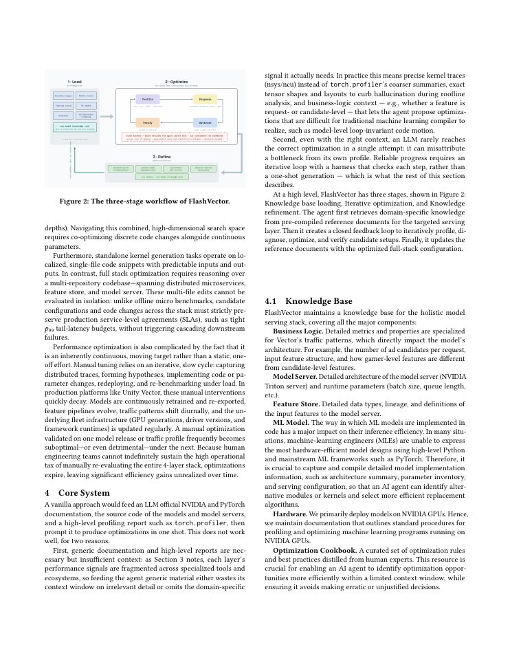 Page 3 of FlashVector: Agent for Hierarchical Model Serving Stack Optimization