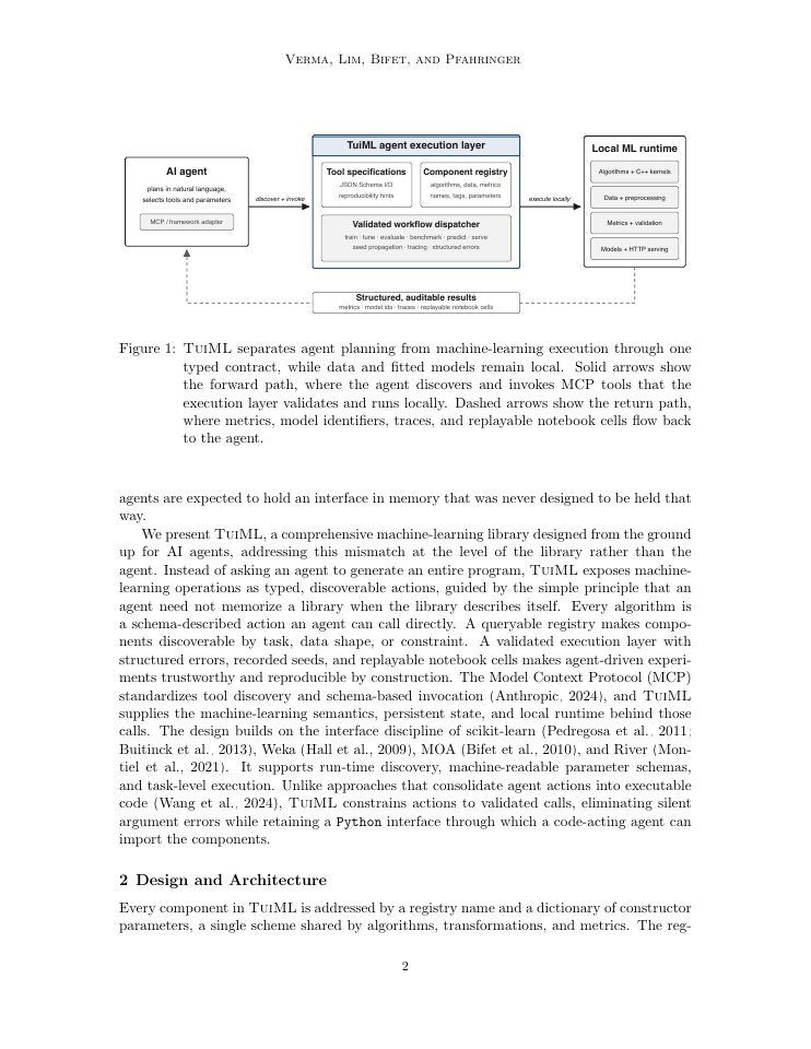 Page 2 of TuiML: Machine Learning for AI Agents