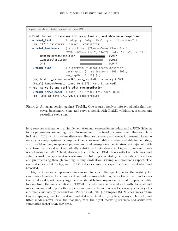 Page 3 of TuiML: Machine Learning for AI Agents