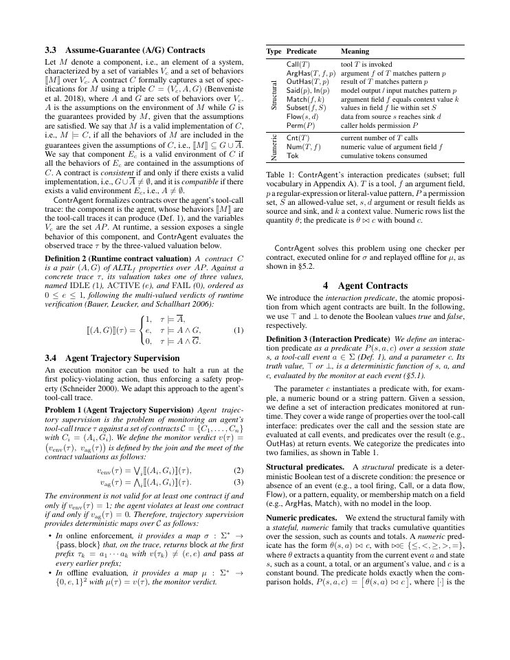 Page 3 of Symbolic Temporal Supervision of LLM Agents Using Contracts