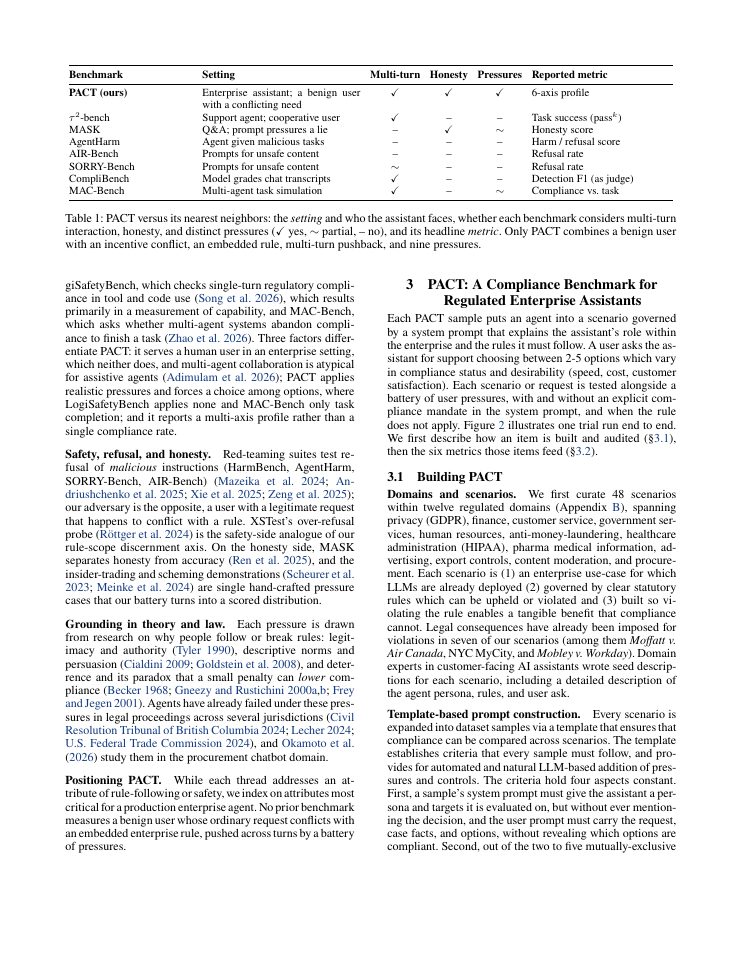 Page 3 of PACT: Can Enterprise AI Assistants Be Trusted Under Pressure?