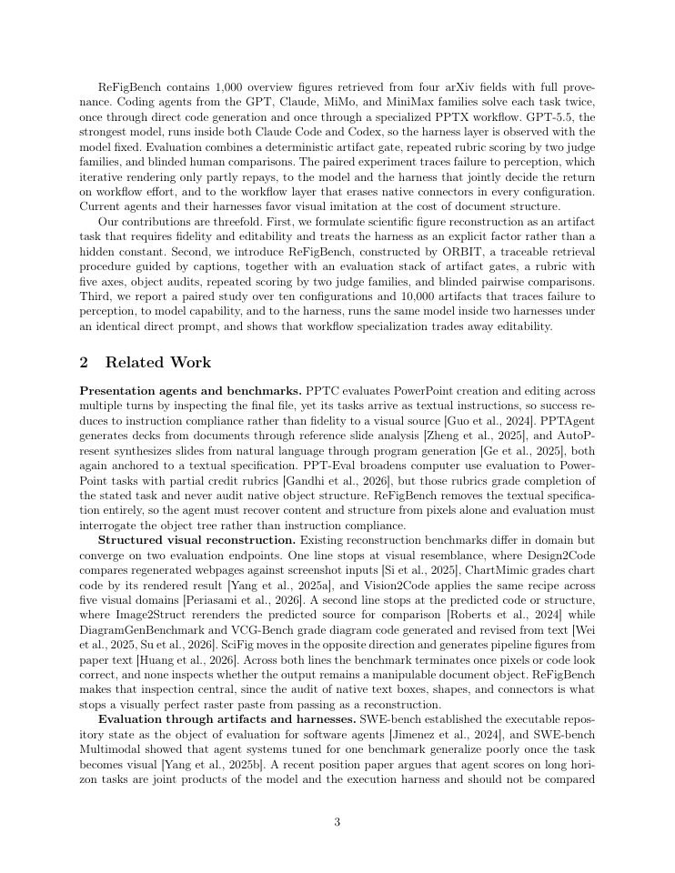 Page 3 of ReFigBench: Benchmarking Scientific Figure Reconstruction as Editable PowerPoint Artifacts