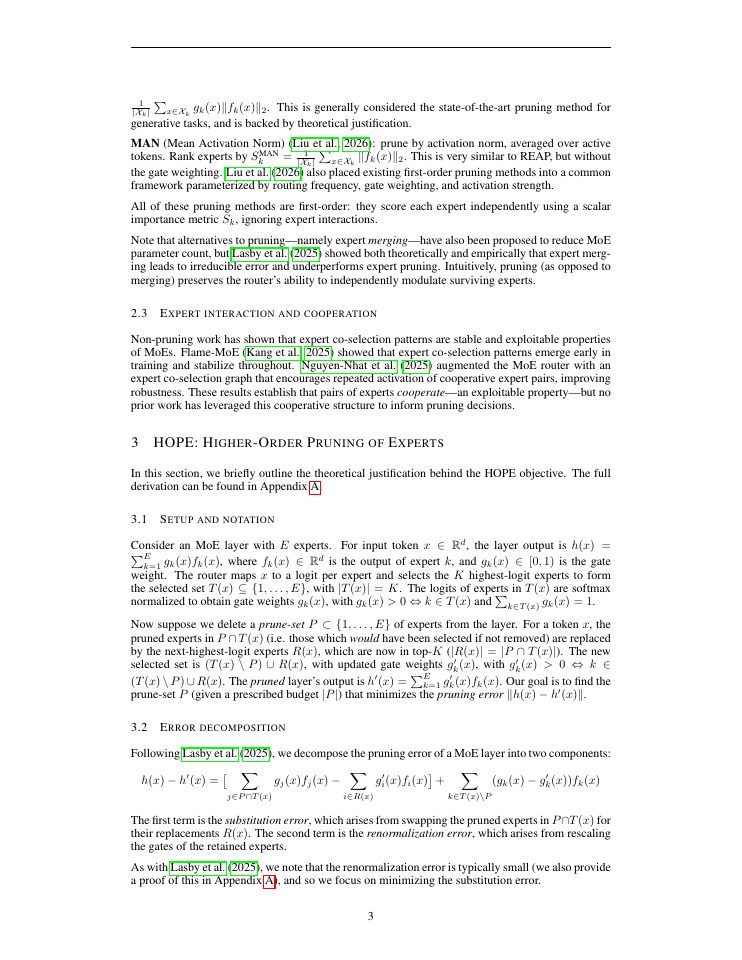 Page 3 of Higher-order pruning of experts in mixture-of-experts language models