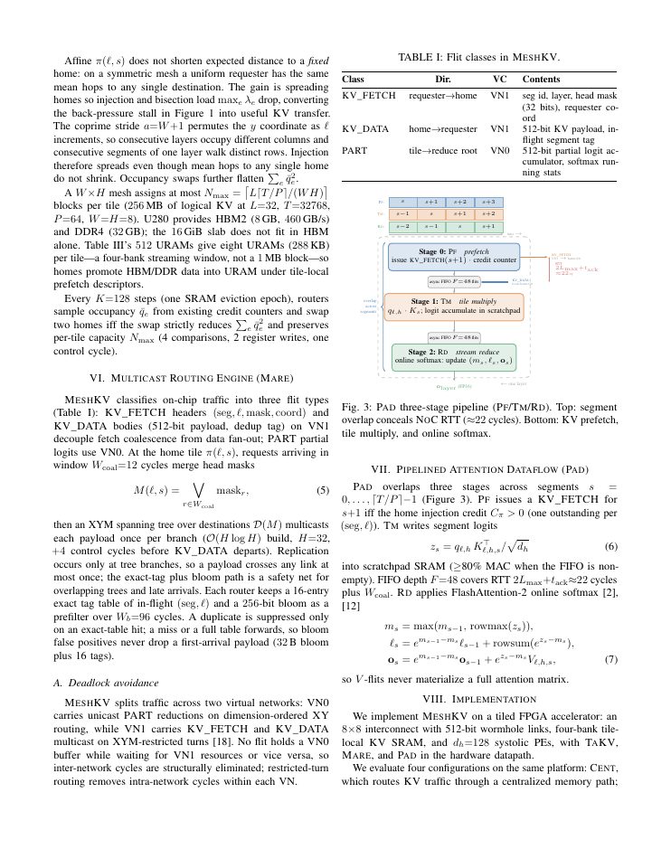 Page 3 of MeshKV: A Network-on-Chip KV Cache Fabric for Scalable Transformer Decoding Accelerators
