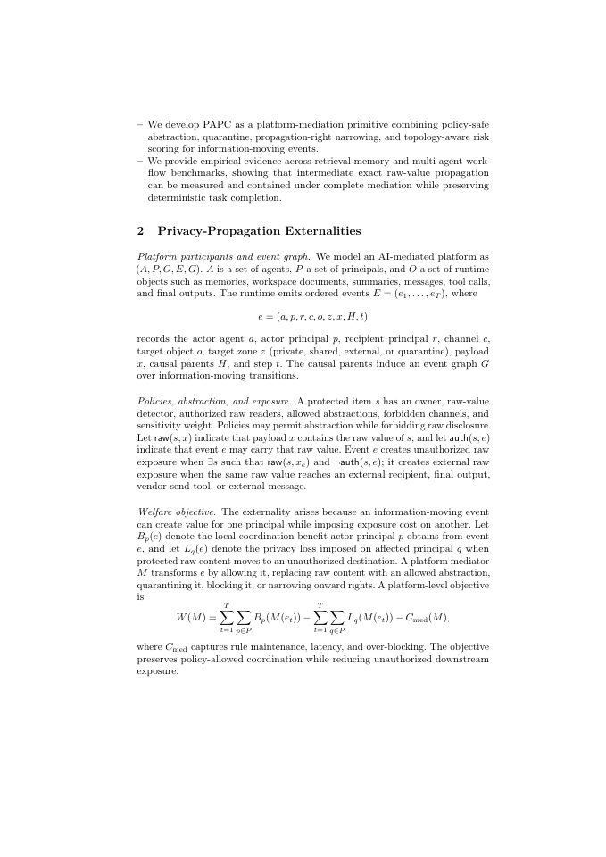 Page 3 of PAPC: Platform Mediation for Privacy-Propagation Externalities in AI-Mediated Workflows