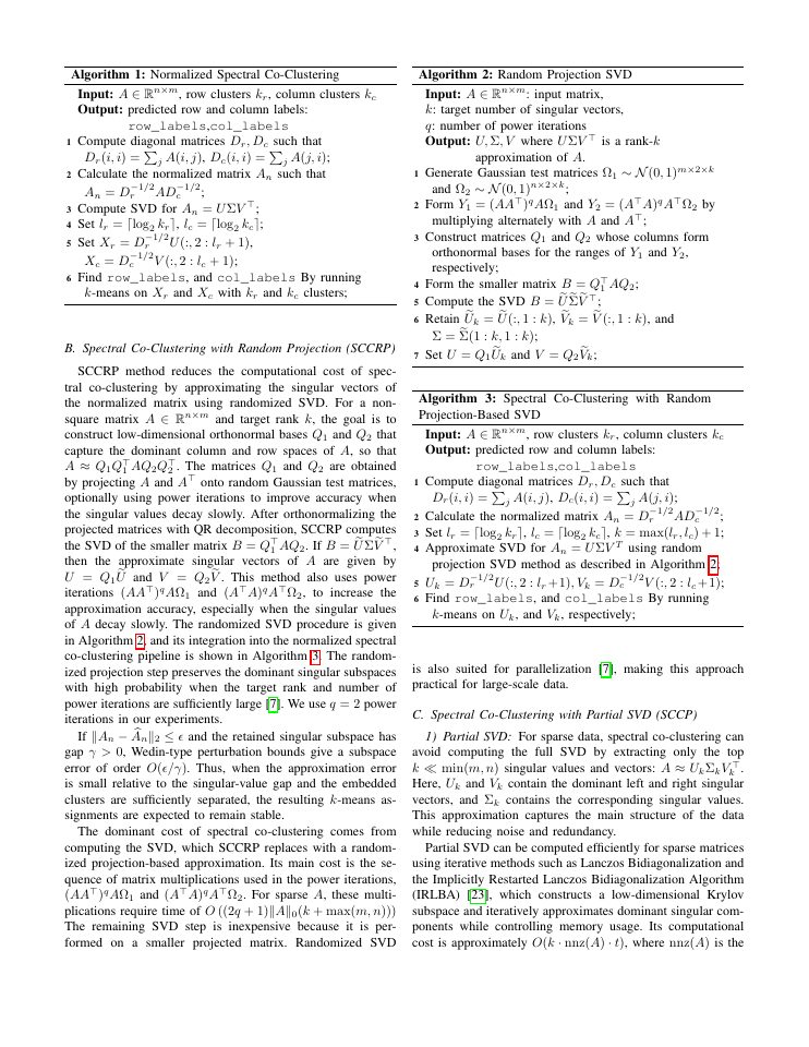 Page 3 of Randomized SVD Approximations for Spectral Co-Clustering of Word-Document Matrices