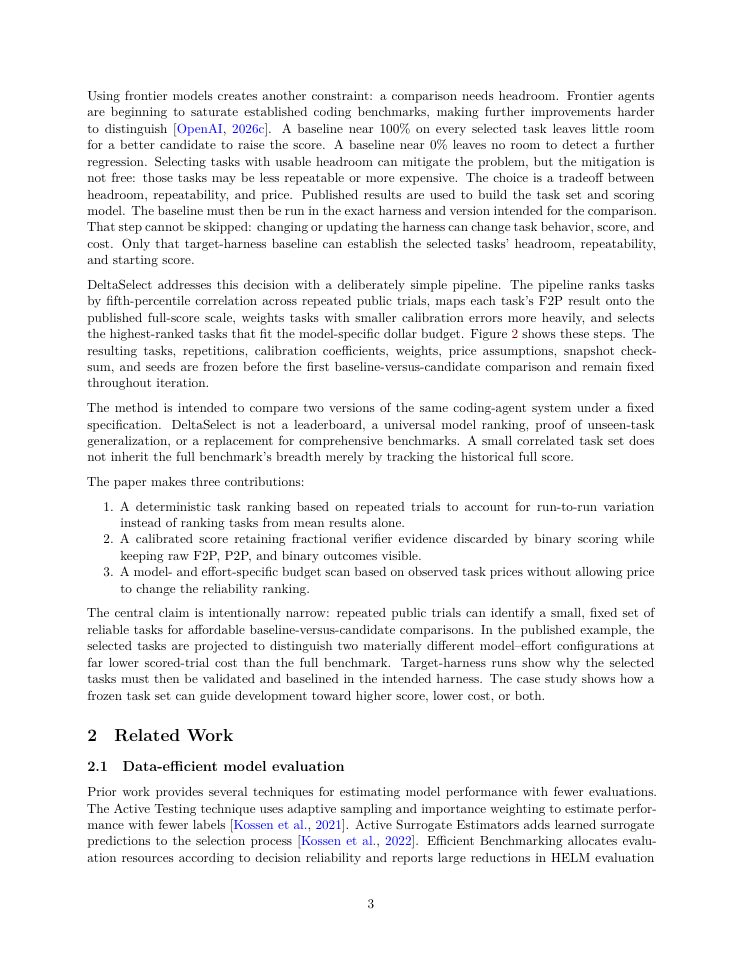 Page 3 of DeltaSelect: Affordable A/B Testing for Coding Agents