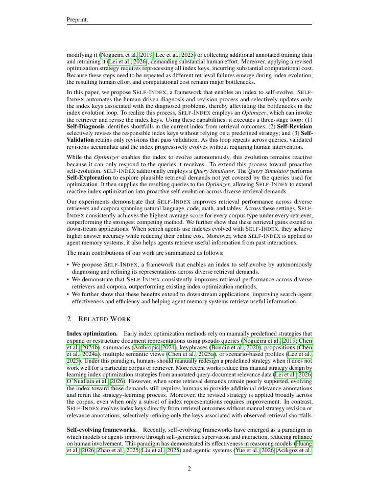Page 2 of Self-Evolving Search Index