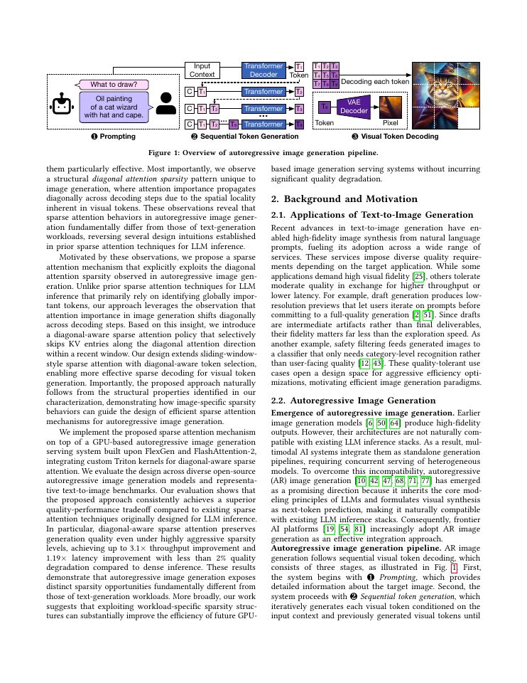 Page 2 of Understanding and Exploiting Diagonal Attention Sparsity in Autoregressive Image Generation
