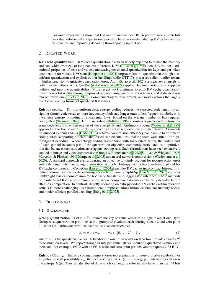 Page 3 of D-Quant: Driftable Entropy Coding for KV Cache Quantization