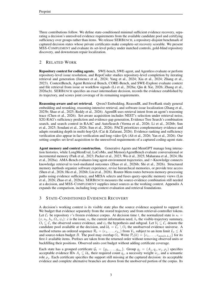 Page 3 of The Missing Complement: State-Conditioned Minimal Sufficient Evidence for Coding Agents