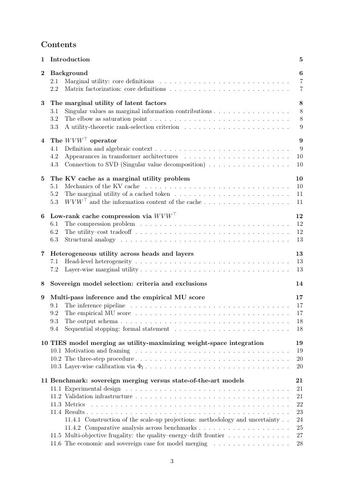 Page 3 of Marginal utility, matrix factorization, and the Key-Value (KV) cache: a unified information-economic framework for sovereign geo-mining inference