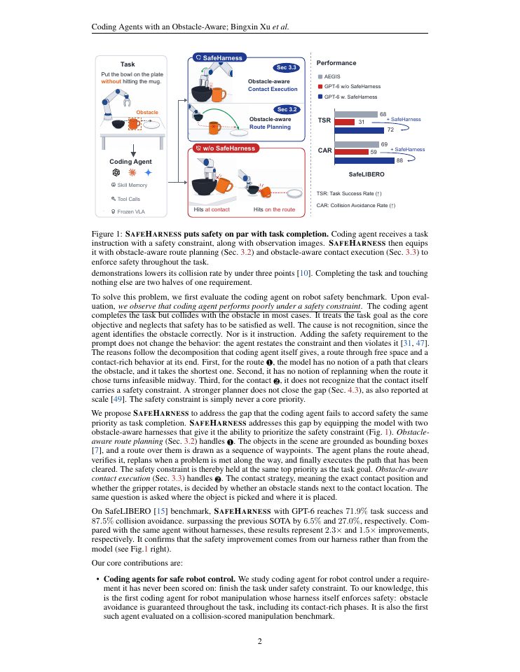 Page 2 of Coding Agents with an Obstacle-Aware Harness for Safe Robot Manipulation