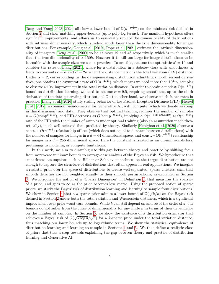 Page 2 of Sparse Priors for Efficient Distribution Learning