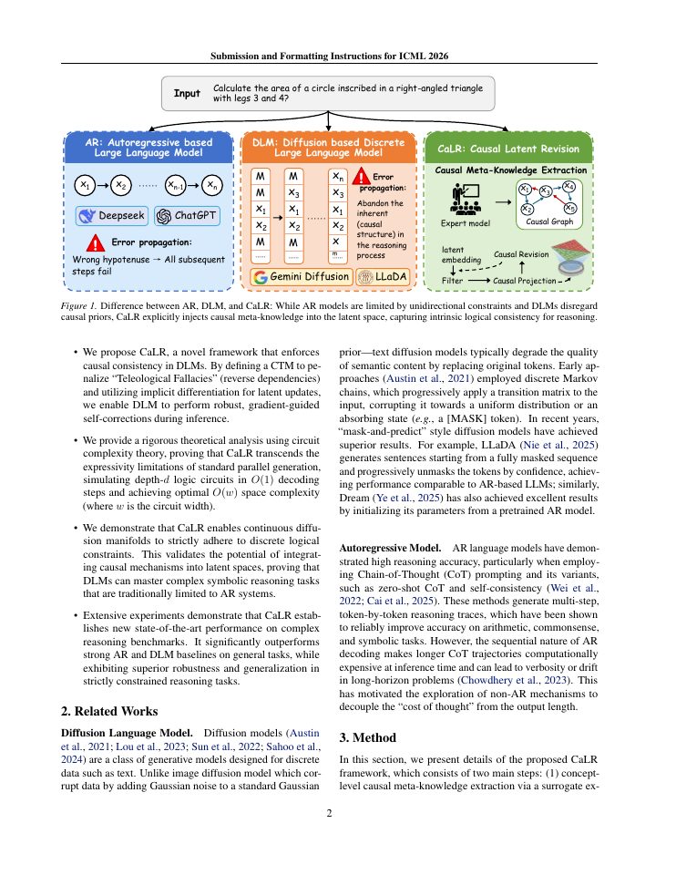 Page 2 of CaLR: Causal Latent Revision for Robust Diffusion Reasoning