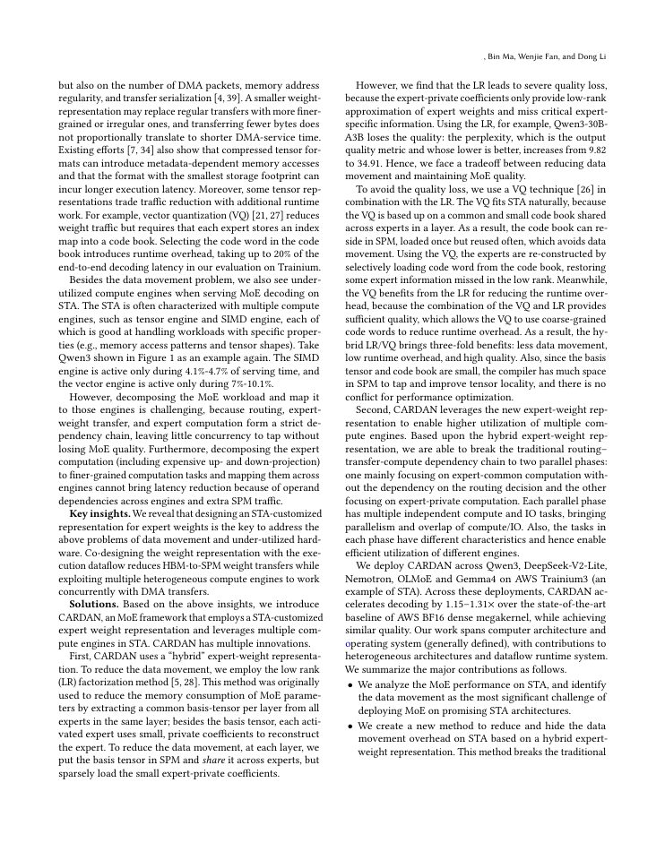 Page 2 of A Multi-Engine Dataflow for MoE Decoding on Scratchpad-Based Tensor Accelerators