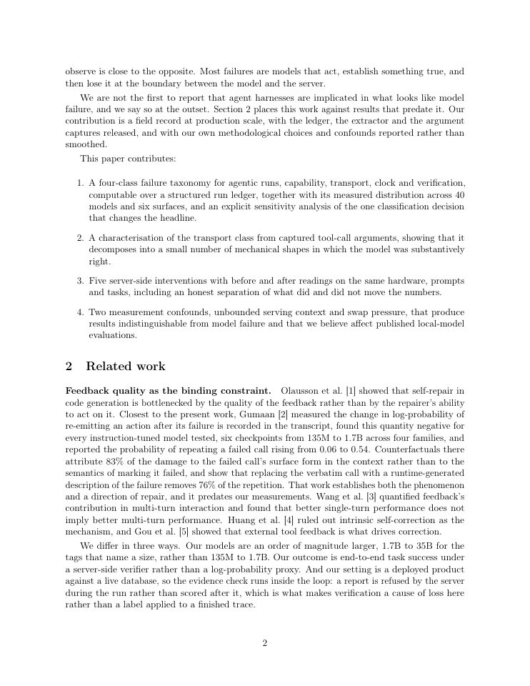 Page 2 of What Stops a Small Language Model From Driving a Database Agent