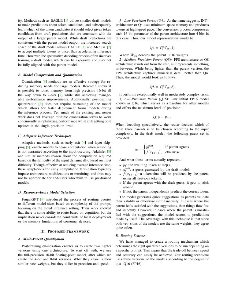 Page 2 of SpecQuant: Speculative Decoding with Multi-Parent Quantization for Adaptive LLM Inference