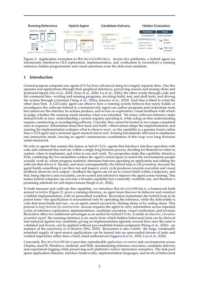 Page 2 of RecreationWorld: Scalable and Verifiable Environments for Hybrid Computer-Use Agents